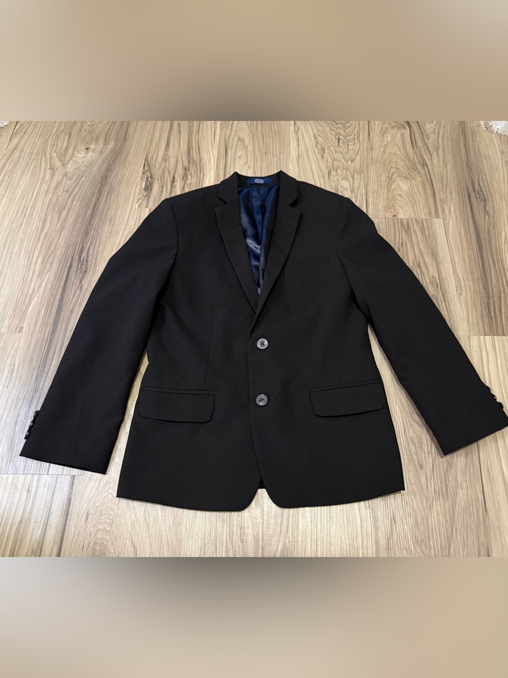 IZOD Boys Classic Black Bi-Stretch Blazer Suit Jacket Single-Breasted Boys 10